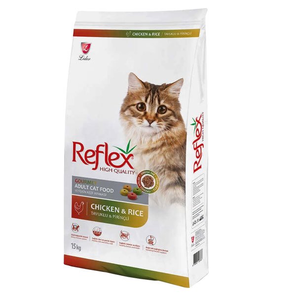 تصویر غذای خشک گربه رفلکس مولتی کالر وزن 15 کیلوگرم ا Reflex Adult Cat Food 15 Kg